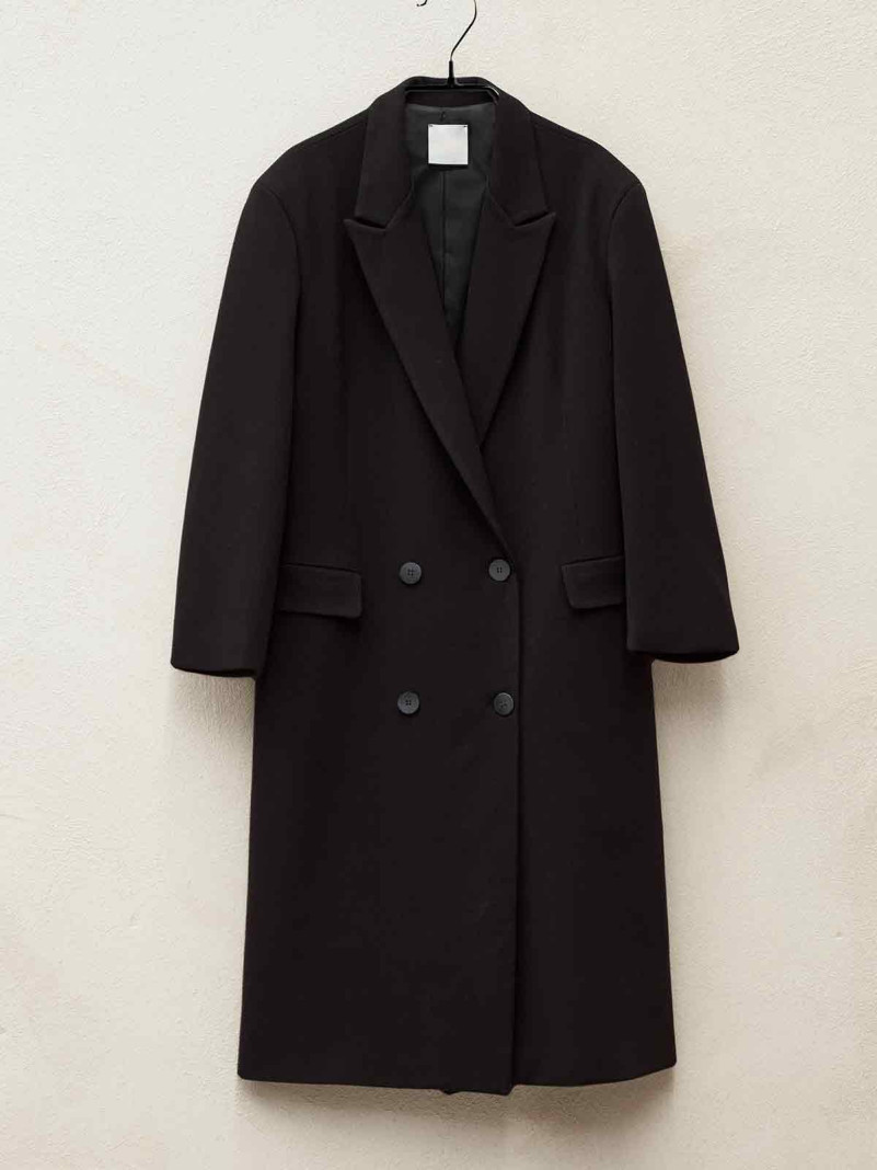 Manteau noir oversize