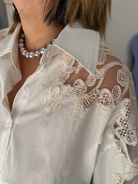 Chemise blanche dentelle