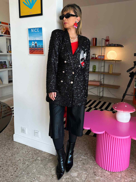 Blazer sequin mickey