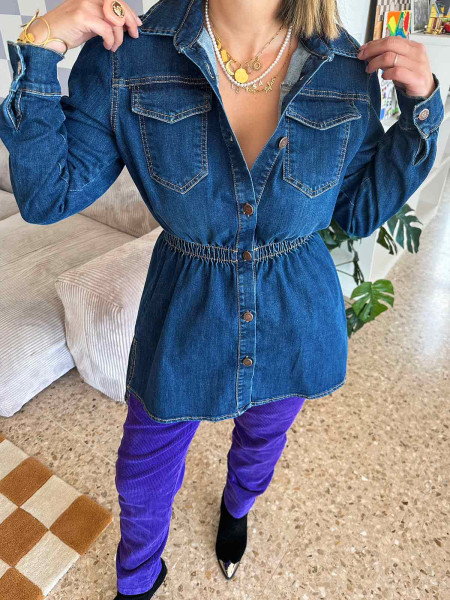 Chemise denim cintrée