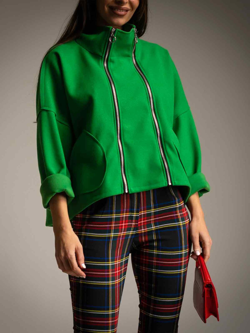 Veste verte double zip