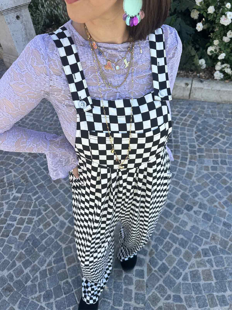 Combinaison pantalon damier