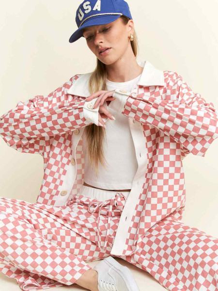 copy of Chemise damier rose