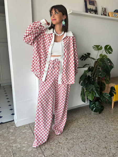 copy of Chemise damier rose
