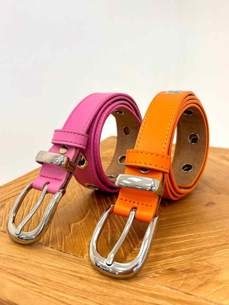 Ceinture oeillets en cuir
