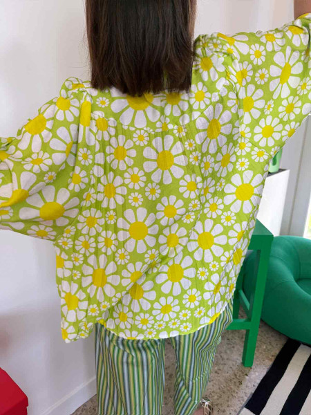 Les chemises Marguerites ( Vert d'eau et citron vert)