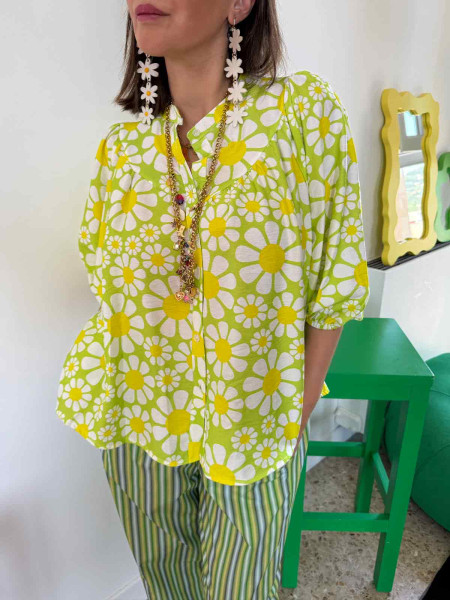Les chemises Marguerites ( Vert d'eau et citron vert)