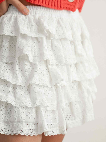 Short Volant en broderie anglaise