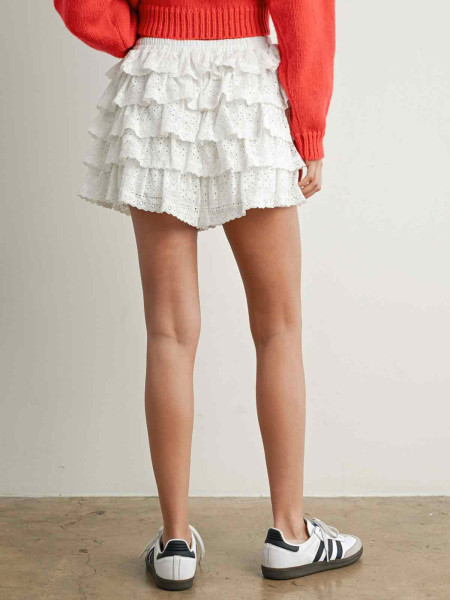 Short Volant en broderie anglaise