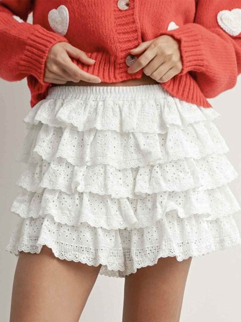 Short Volant en broderie...