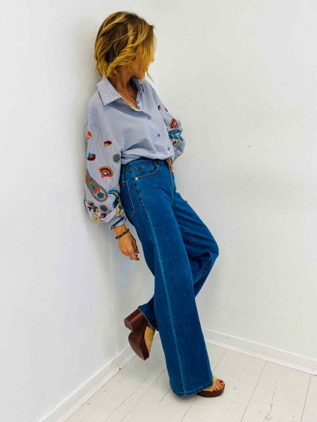 copy of Chemise bleu flower