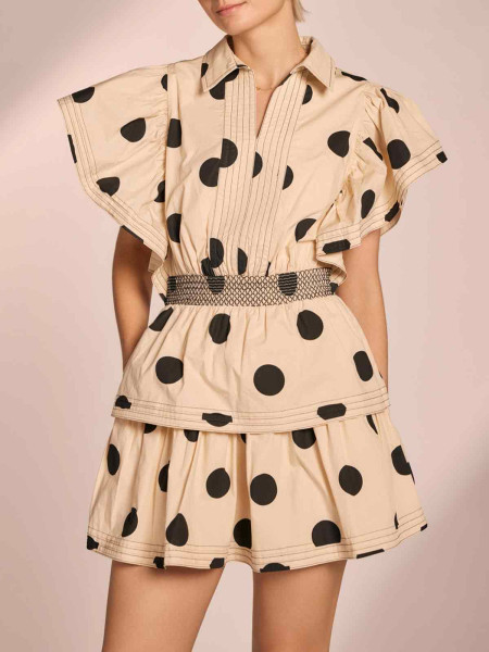 Robe babydoll à pois