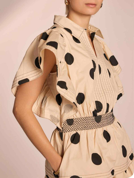 Robe babydoll à pois