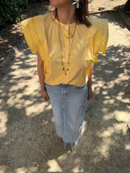 Blouse Electra ( rouge, jaune ou bleu )