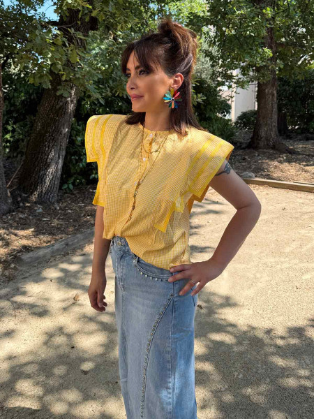 Blouse Electra ( rouge, jaune ou bleu )