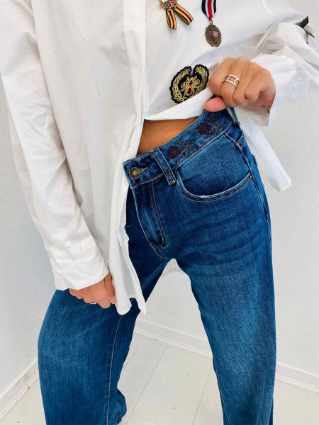 Jean WIDE LEG brut floral