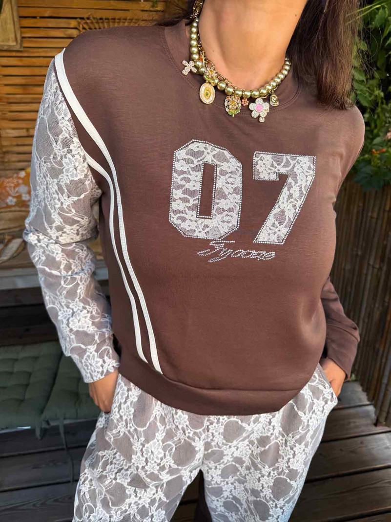 Sweat-shirt BROWNIE DENTELLE