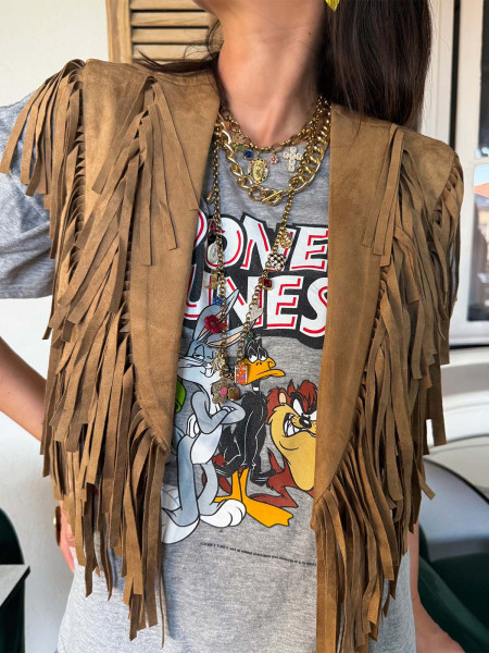 Gilet frange SUZANNA