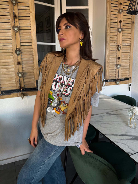 Gilet frange SUZANNA