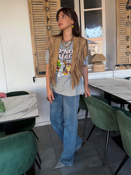 Gilet frange SUZANNA