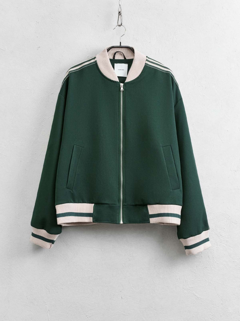 Bomber vert rayures
