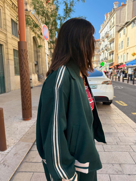 Bomber vert rayures