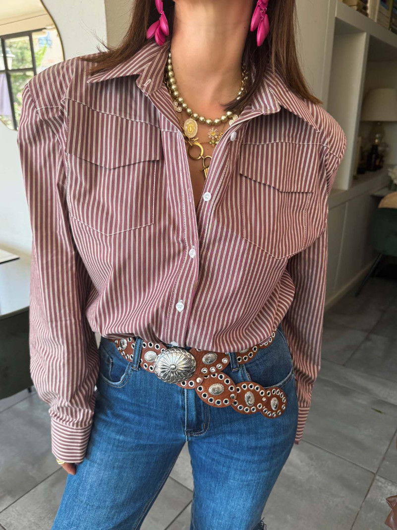 Chemise bleu nuit ou bordeaux