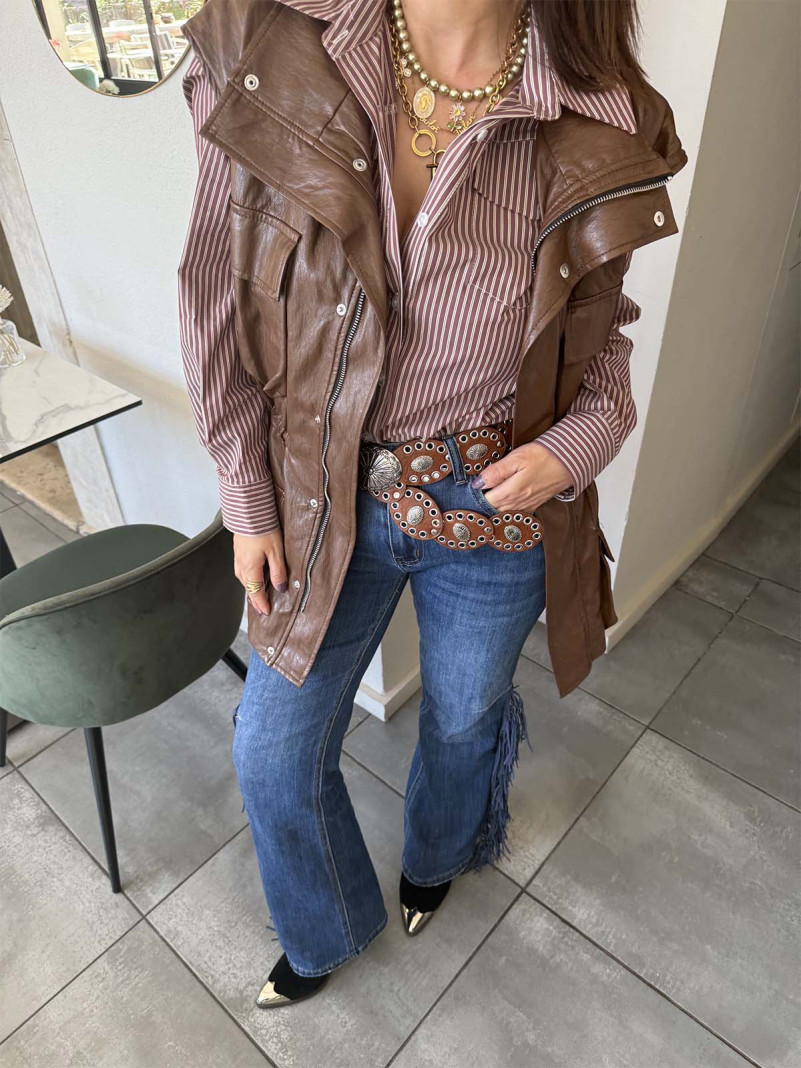 Gilet marron