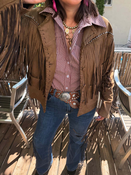 Veste à franges