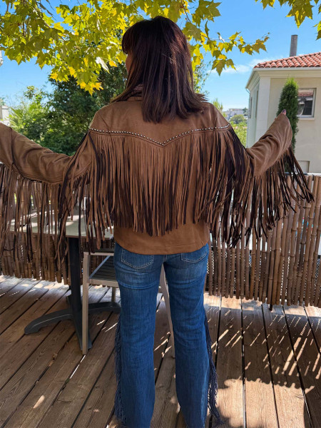 Veste à franges