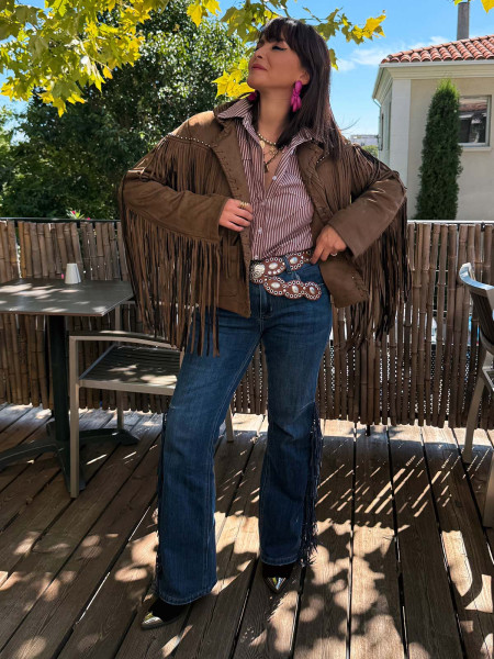 Veste à franges