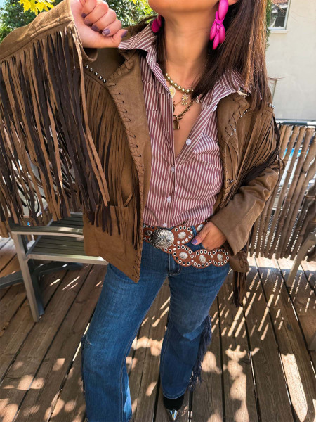 Veste à franges