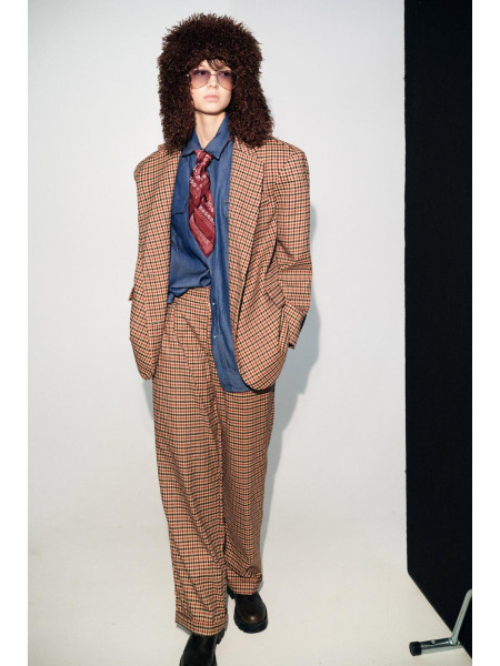 Pantalon bordeaux ou camel