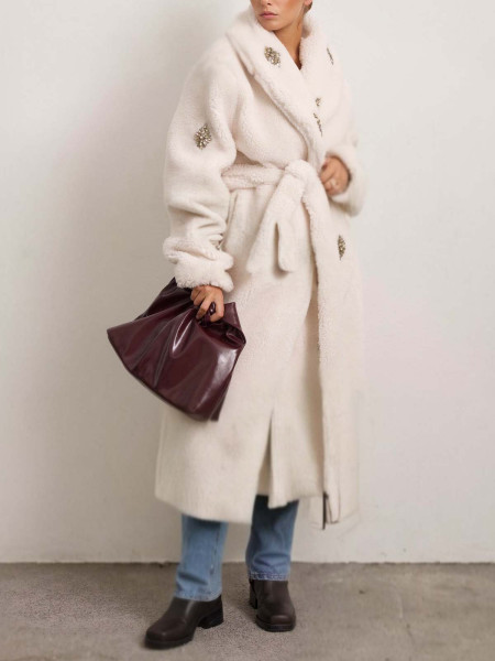 Veste blanche moumoute