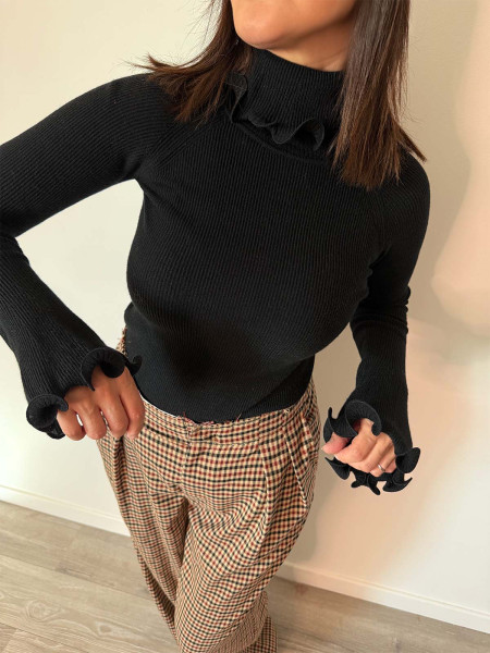 Pull noir ou jaune