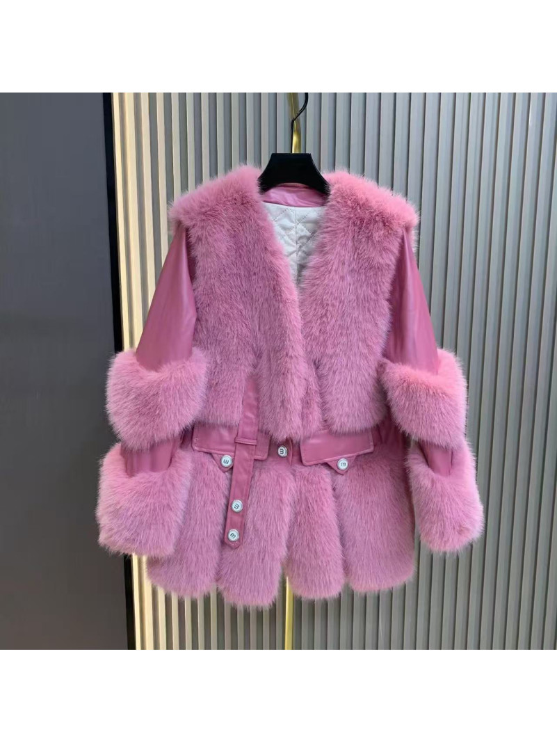 Manteau fausse-fourrure...