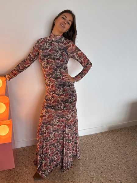 Robe longue floral