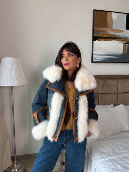 Veste jean moumoute
