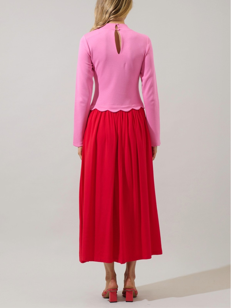 Robe Maxi à Blocs de...