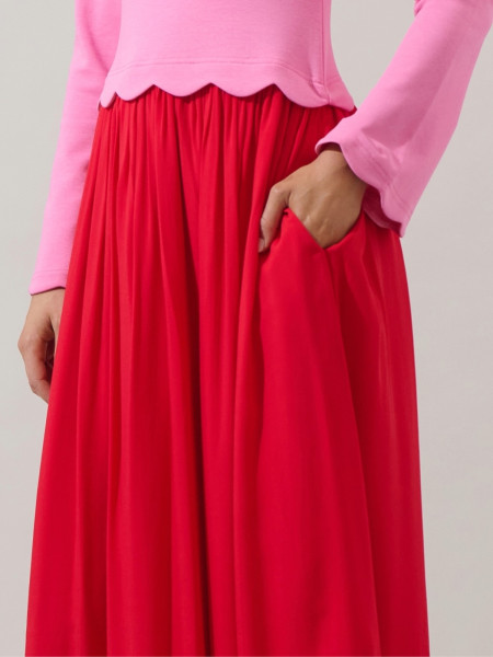 Robe Maxi à Blocs de Couleur Zenie