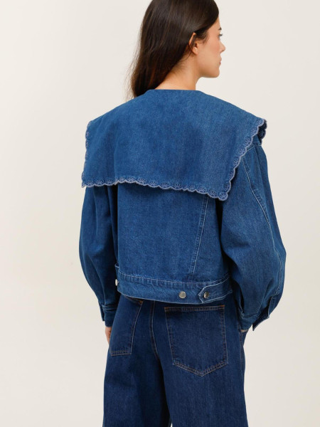 Veste en jean col XL