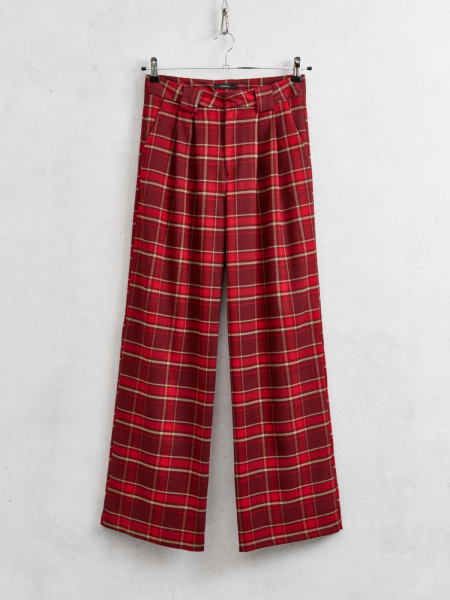 Pantalon carreaux rouge