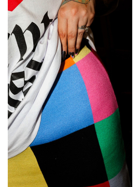 Jupe midi en maille Color Theory