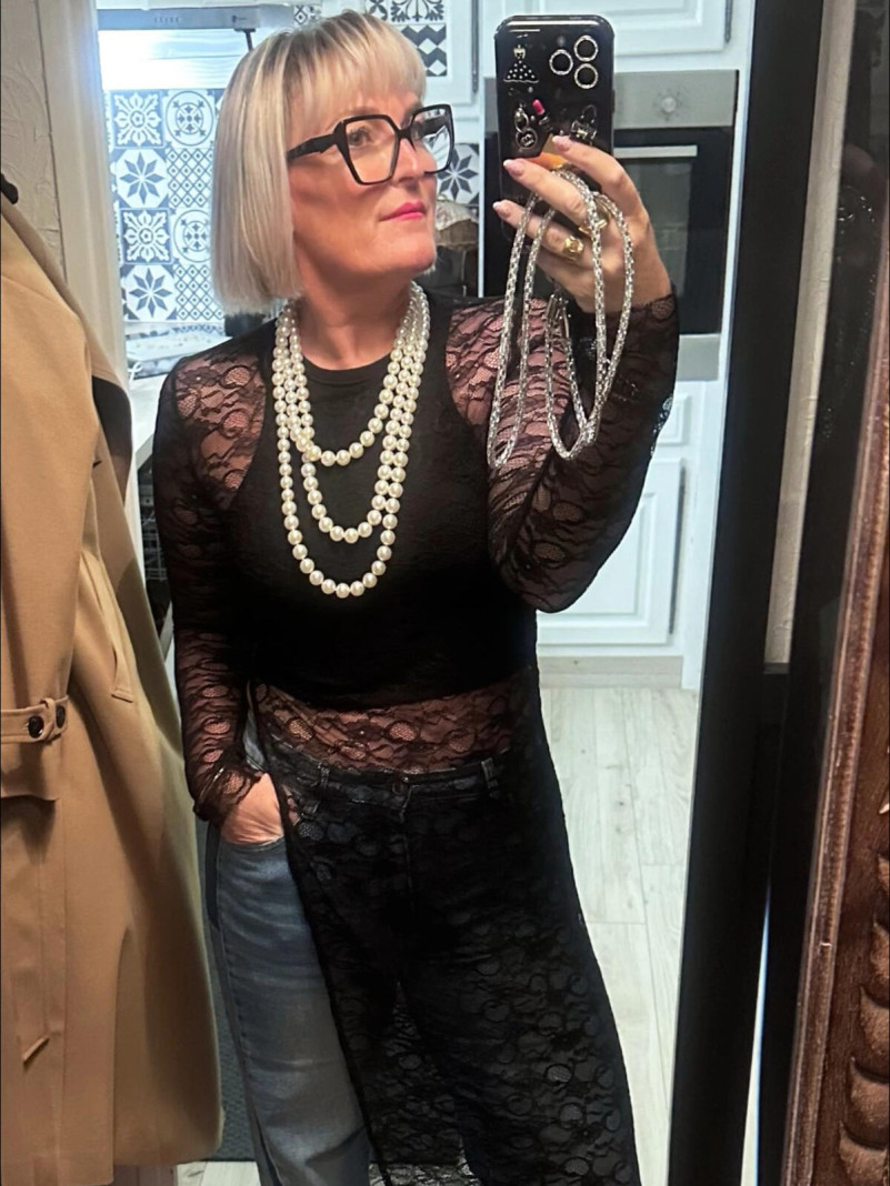 Robe longue dentelle...