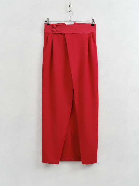 Jupe droite rouge ou marron