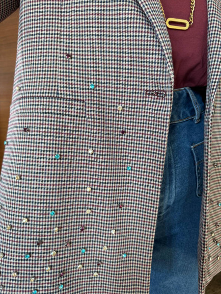 Giacca monopetto bordeaux susy mix