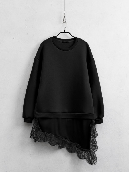 Sweat dentelle noir