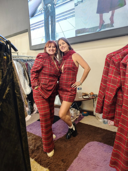 Pantalon carreaux rouge