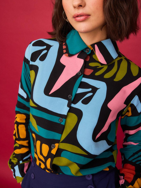 copy of Chemise Marron Multicolore