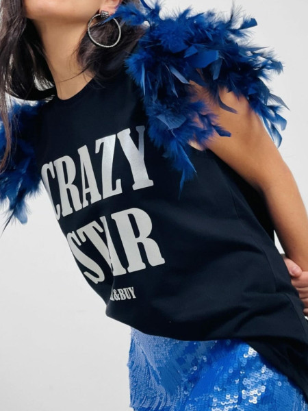 T-shirt Plumes Crazy